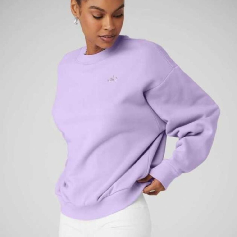 ALO Accolade Crewneck Pullover, Violet Skies, M - Picture 2 of 11